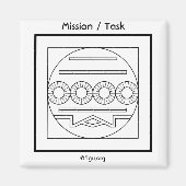 Aimant Symbole de mission/tâche (Devant)