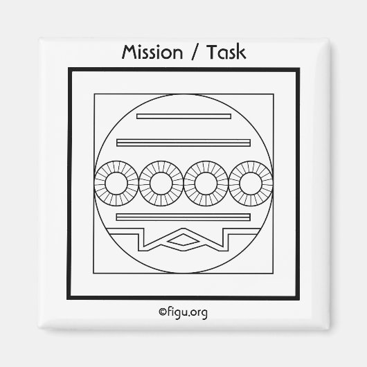 Aimant Symbole de mission/tâche (Devant)