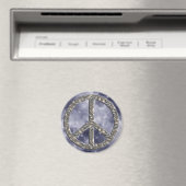 Aimant symbole de PAIX - ARGENT (In Situ (Lave-vaisselle))