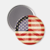 Aimant Symbole de paix du drapeau patriotique (Recto/Verso)