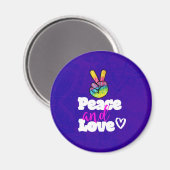 Aimant Symbole de paix et d'amour Arc-en-ciel (Recto/Verso)