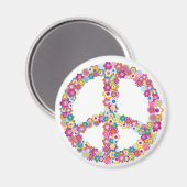 Aimant SYMBOLE DE PAIX Floral (Recto/Verso)