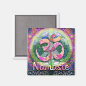 Aimant Symbole de paix Namaste Tree of Life (Recto/Verso)