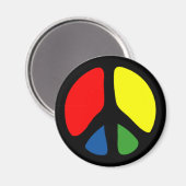 Aimant Symbole de paix Super hippy (Recto/Verso)