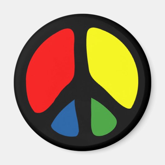 Aimant Symbole de paix Super hippy (Devant)