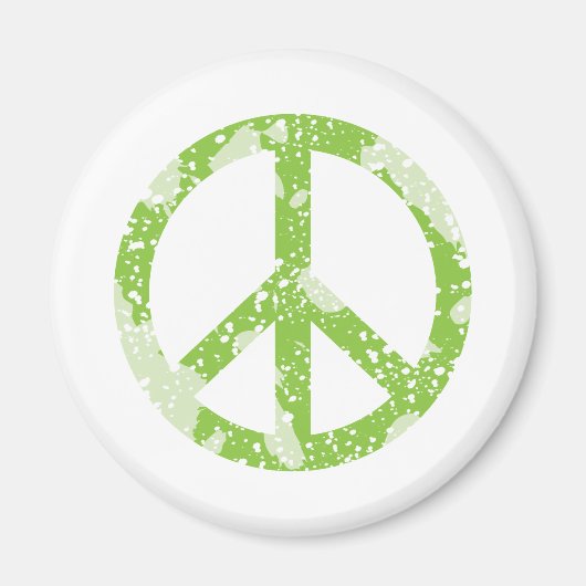 Aimant Symbole de paix (vert) (Devant)