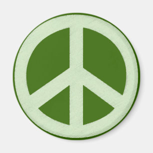 Aimant SYMBOLE DE PAIX VERT Pastel
