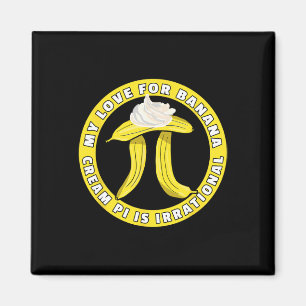 Aimant Symbole de Pi Jour Funny - Bynana Cream Pie Pun