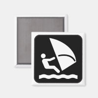 Symbole de planche à voile magnétique