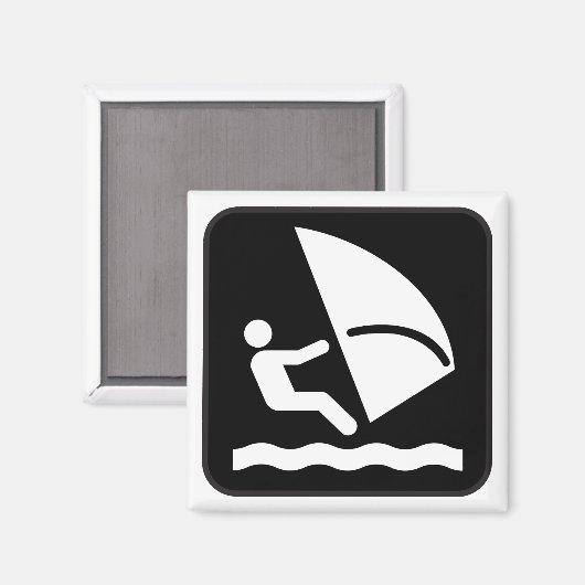 Aimant Symbole de planche à voile magnétique (Recto/Verso)