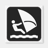 Aimant Symbole de planche à voile magnétique (Devant)