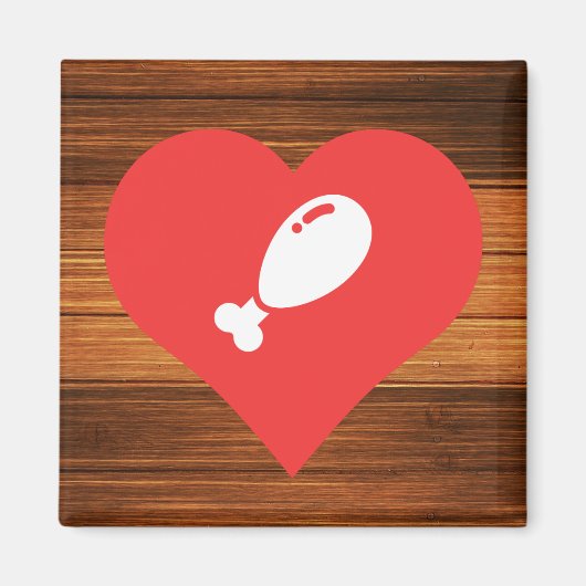 Aimant Symbole de poulet frit (Devant)