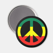 Aimant Symbole de Rasta Peace (Recto/Verso)