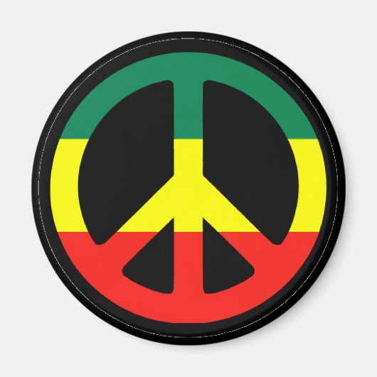 Aimant Symbole de Rasta Peace (Devant)