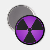 Aimant Symbole de rayonnement violet (Recto/Verso)