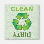 Aimant Symbole de recyclage (Devant)