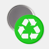 Aimant Symbole de recyclage - Réduire, réutiliser, recycl (Recto/Verso)