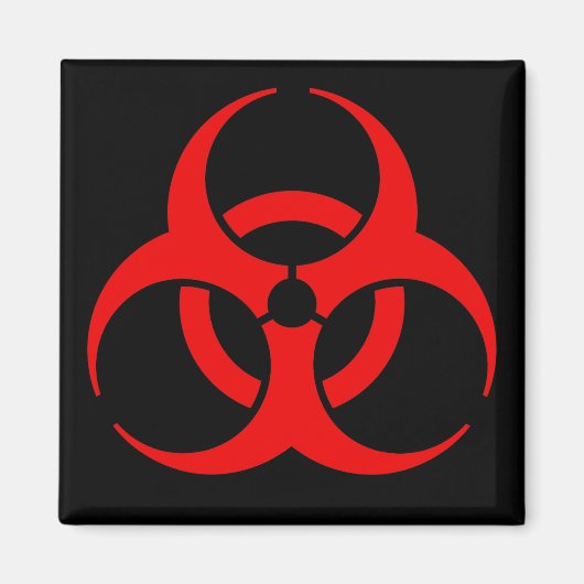 Aimant Symbole de risque biologique (Devant)