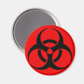Aimant Symbole de risque biologique (Recto/Verso)