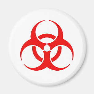 Aimant Symbole de risque biologique rouge