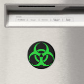 Aimant Symbole de risque biologique vert (In Situ (Lave-vaisselle))