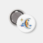 Aimant Symbole de tatouage de dessin animé cool Le visage (Recto/Verso)