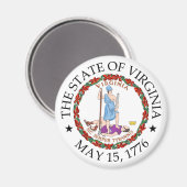 Aimant Symbole de Virginie (Recto/Verso)