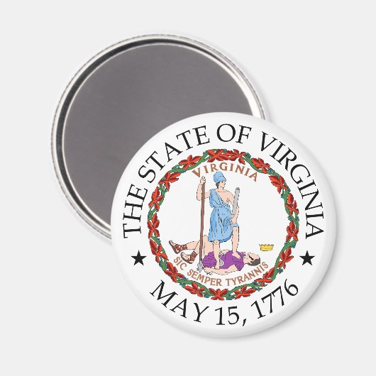 Aimant Symbole de Virginie (Recto/Verso)