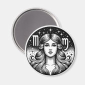 Aimant Symbole de virus du signe Horoscope (Recto/Verso)