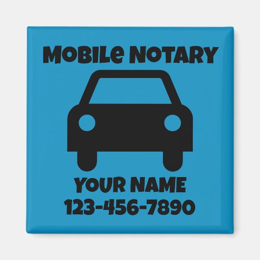 Aimant Symbole de voiture publique de notaire mobile Cust (Devant)