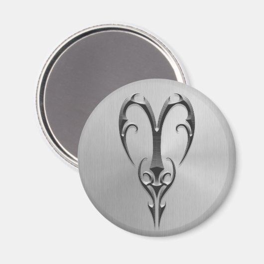 Aimant Symbole des baies en acier inoxydable (Recto/Verso)