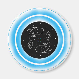 Aimant Symbole des Poissons – Emblème d'Astrologie Minima