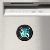 Aimant Symbole des Poissons - Symbole zodiaque astrologiq (In Situ (Lave-vaisselle))