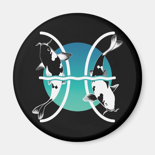 Aimant Symbole des Poissons - Symbole zodiaque astrologiq (Devant)