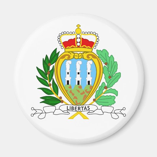 Aimant Symbole d'Heraldry de Saint-Marin (Devant)