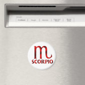 Aimant Symbole d'horoscope rouge Scorpio (In Situ (Lave-vaisselle))