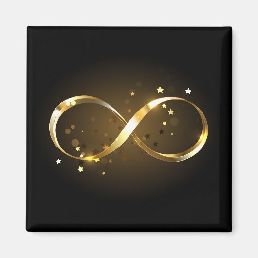 Aimant Symbole d'infini doré (Devant)