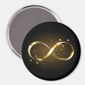 Aimant Symbole d'infini doré (Recto/Verso)