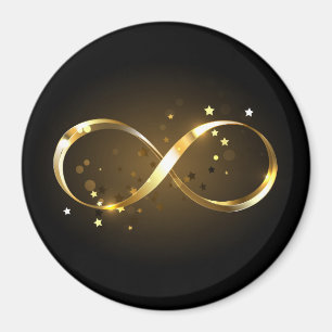 Aimant Symbole d'infini doré