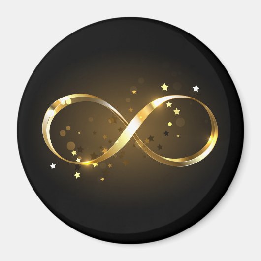 Aimant Symbole d'infini doré (Devant)