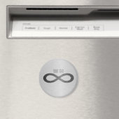 Aimant Symbole d'infini sur la texture métallique de Faux (In Situ (Lave-vaisselle))