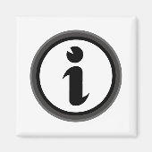 Aimant Symbole d'information (Devant)