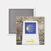 Aimant Symbole directionnel Camino de santiago (Recto/Verso)