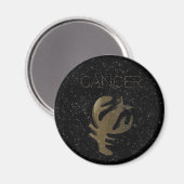 Aimant Symbole d'or du cancer (Recto/Verso)