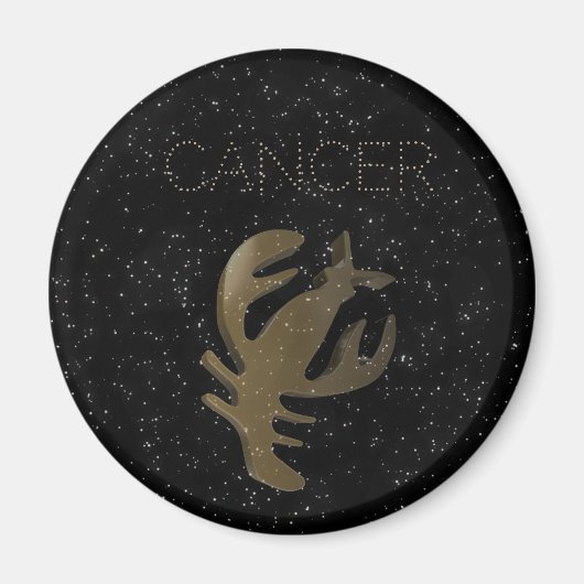 Aimant Symbole d'or du cancer (Devant)