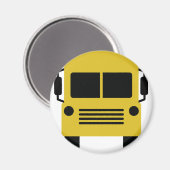 Aimant symbole du bus scolaire jaune (Recto/Verso)