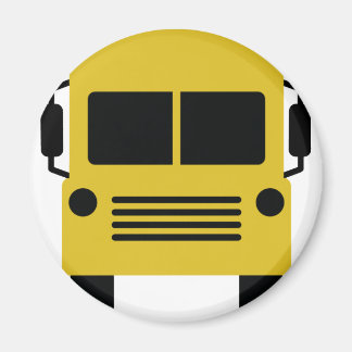Aimant symbole du bus scolaire jaune