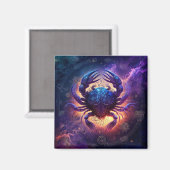 Aimant Symbole du cancer Zodiac Aquarelle Design (Recto/Verso)