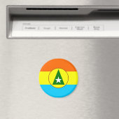 Aimant Symbole du drapeau de la région du Cabinda Angola (In Situ (Lave-vaisselle))