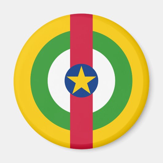 Aimant Symbole du drapeau de la République centrafricaine (Devant)